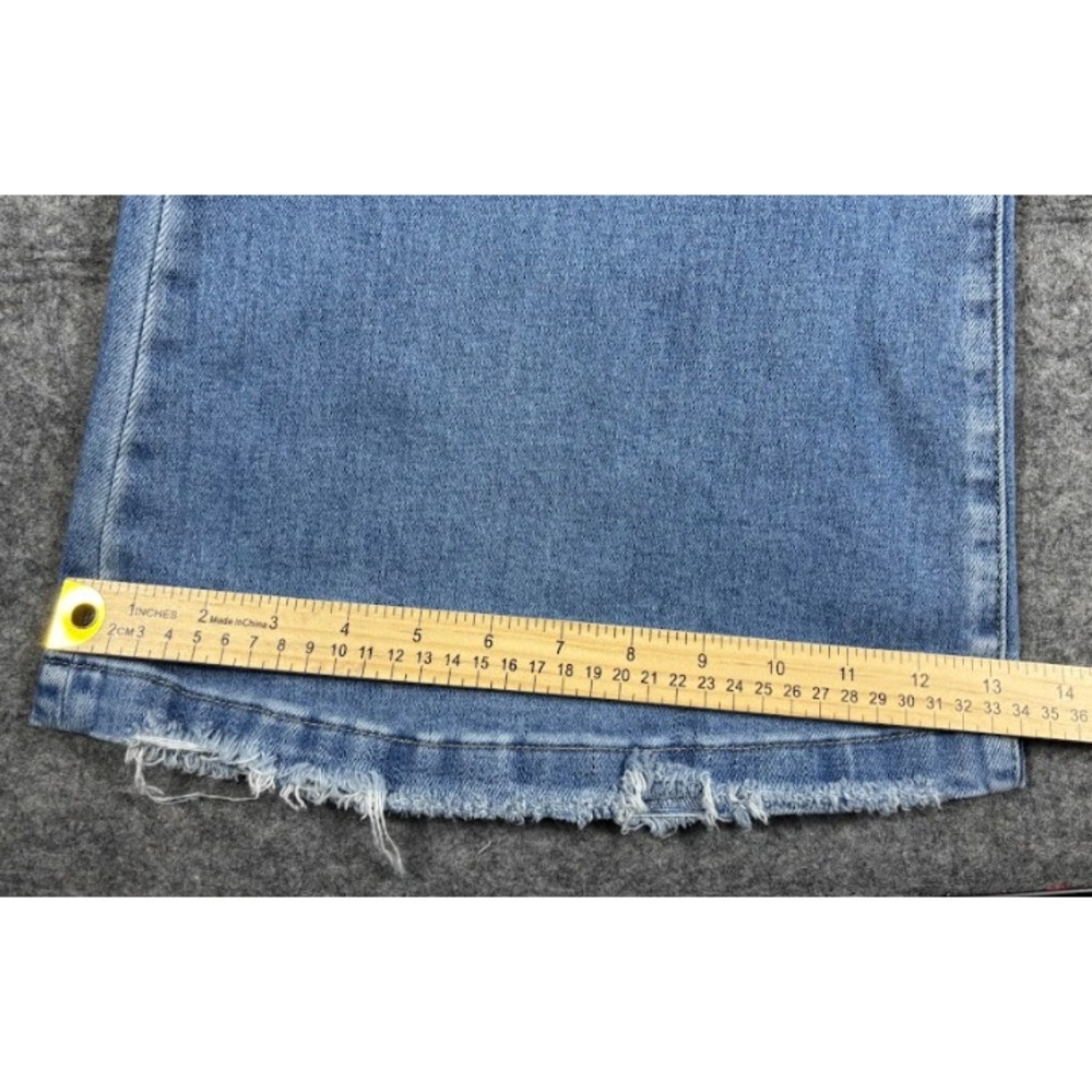 Petra 153 Flare Jeans Women's 32x32 Blue Distressed Ripped Denim Y2K Retro - Picture 10 of 13